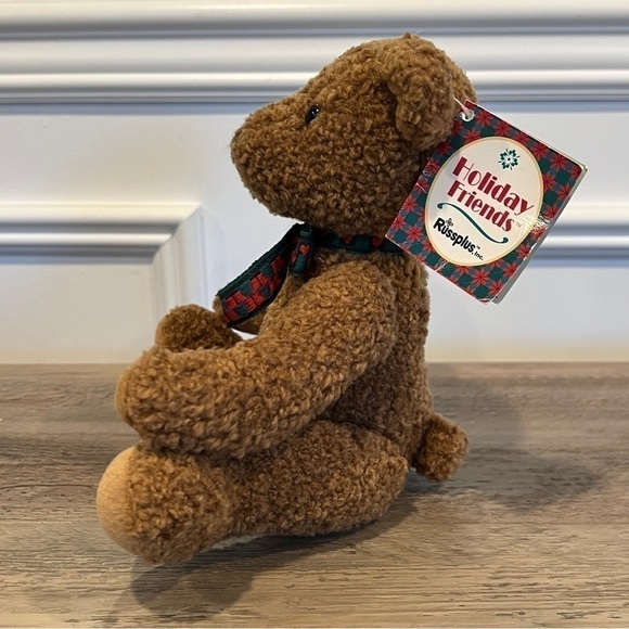 Vintage Russplus “Holiday Friends” Jointed Teddy Bear Plush Stuffed Animal - Picture 7 of 16